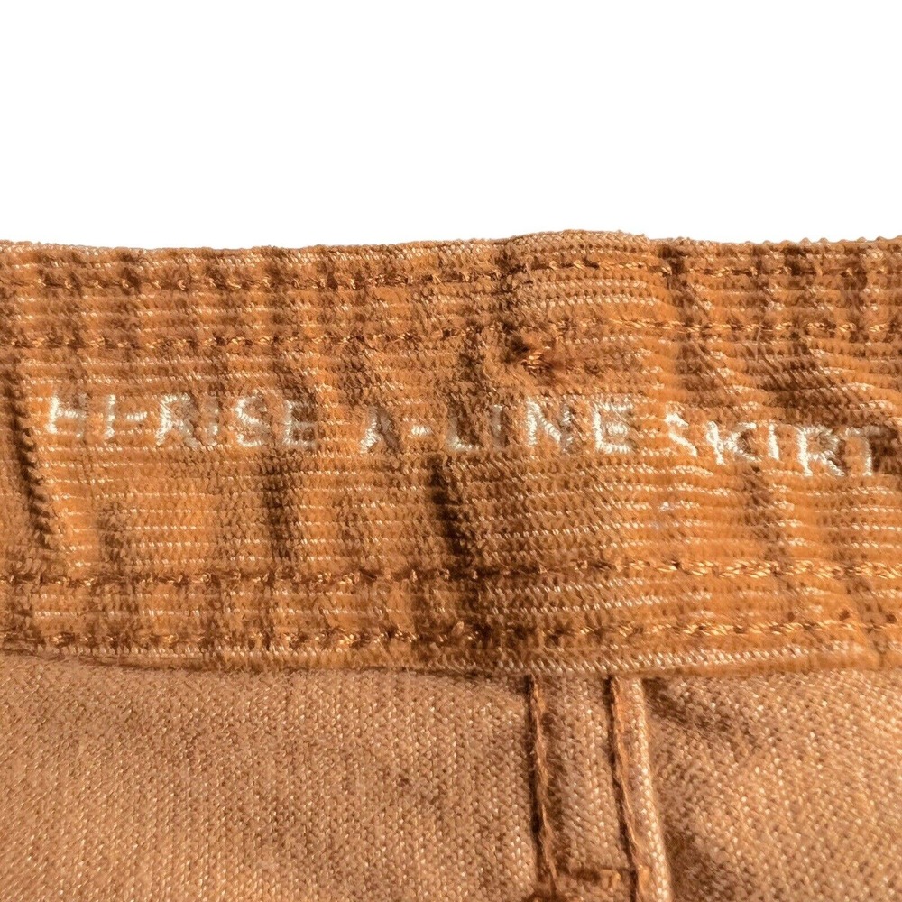 American Eagle Super Stretch High Rise A-Line Button Front Corduroy Skirt Size 4 - Picture 9 of 11